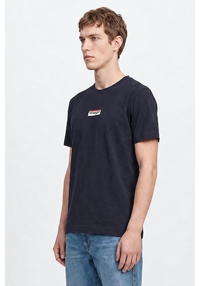 Wrangler Mid Logo Erkek T-shirt Navy