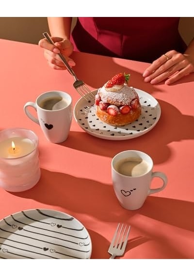 Porselen Pretty 2 Parça Mug Bardak 6998