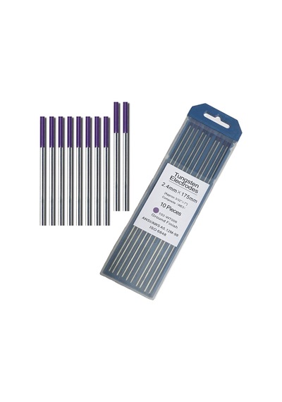 Tr Tıg Kaynak Tungsten Elektrotlar Nadir Toprak Karışımı 3/32 X 7 10'lu Paket Mor