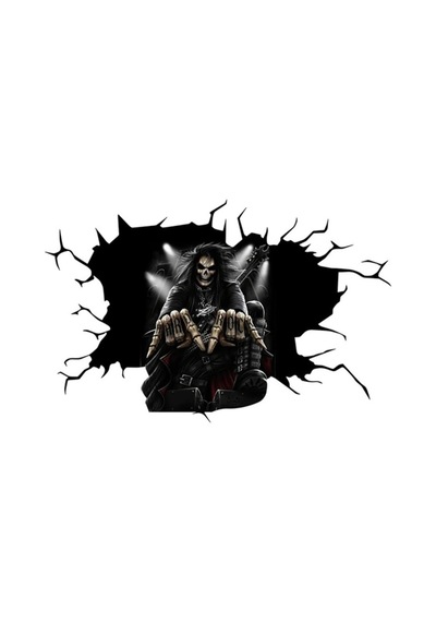 Hard Rock Araba Sticker Yapıştırması Renkli 17 Cm Etiket