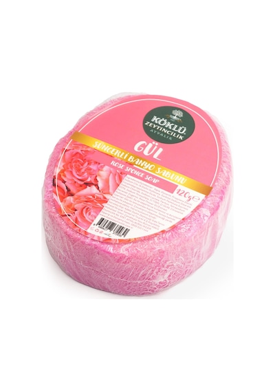 Köklü Süngerli Gül Banyo Sabunu 120 Gr Gül