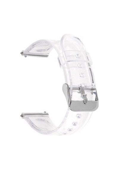Huawei Gt2 42mm Krd-13 Şeffaf Silikon Kordon - Gümüş