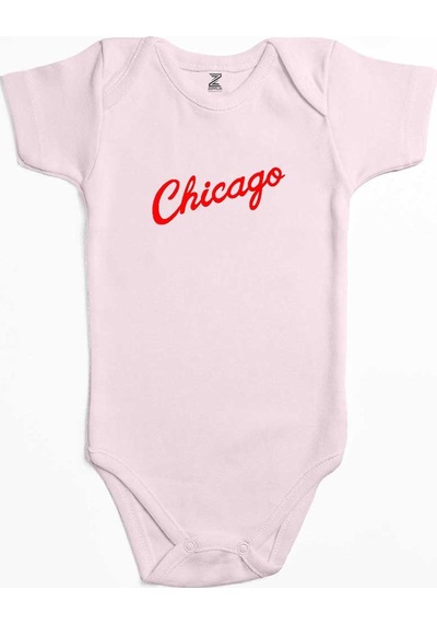 Zepplin Giyim Chicago Yazı Sarı Bebek Body Zıbın