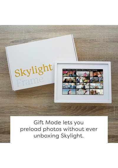 Skylight 10 Inc Dijital Resim Çerçevesi - Dokunmatik - Telefon Kontrollü, Beyaz