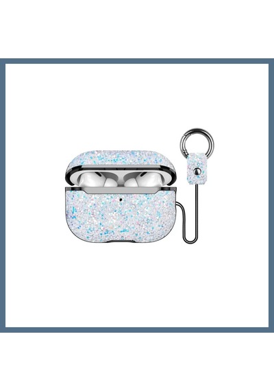 Buradabulabilirsin Onegif Apple Uyumlu AirPods 2 2.nesil Bright Simli Apple Uyumlu AirPods Kapak - Gümüş Bbz