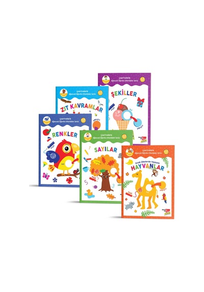 Çıkartmalarla Eğlenceli Öğretici Etkinlikler Serisi - 5 Kitap