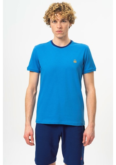 Benetton Bnt-m20461-23y Erkek T-shirt BNT-M20461-R1161 Mavi Benetton Bnt-m20461-23y Erkek T-shirt BNT-M20461-R1161 Mavi