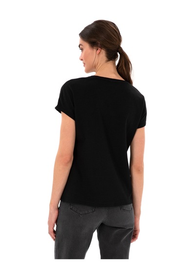 Pierre Cardin Kadın Siyah Tişört 50301452-vr046 Siyah
