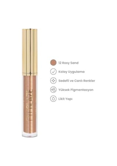 Eye Glaze Eyeshadow No: 12 Rosy Sand - Mat Likit Far