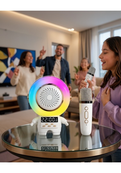 Astronot Bluetooth Hoparlör Kablosuz Mikrofonlu Uczzztekmikrofonastrospeaker-7