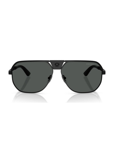 Versace Ve 2294 126187 61 Unisex Geometrik Siyah Metal Güneş Gözlüğü