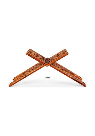 Selçuklu Ahşap Oyma Desenli Rahle Orta Boy 55/18.5 Cm+ Bizde