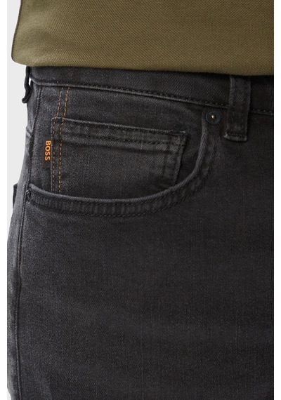 Boss Pamuklu Slim Fit Düz Paça Jeans Erkek Kot Pantolon 50471010 008 Siyah