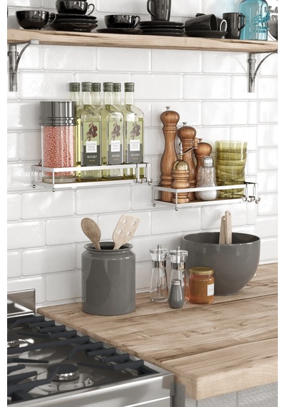 Teknotel Düzenleyici Şampuanlık Banyo Duş Rafı Silver St280h Krom