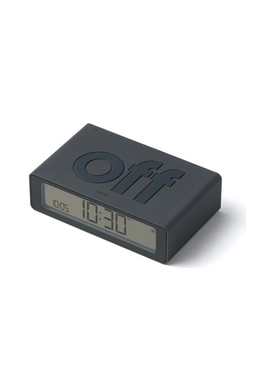 Lexon Flip Mini Şarj Edilebilir Alarm Saat Koyu Gri