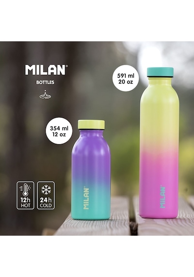 Mılan 643012Sn Sunset Paslanmaz Izotermal Matara Turkuaz Lila 354