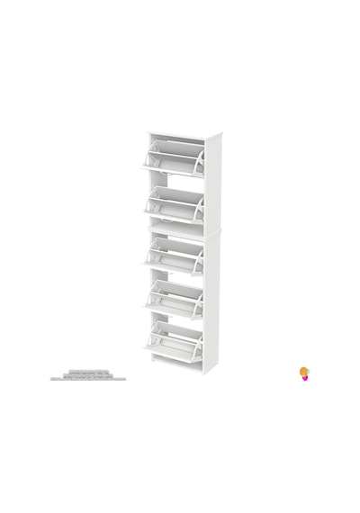 Modilayn Verve Asma Kapı Önü 52x194x26 Cm Lik 3 Düşer Kapak 10 Göz Bölmeli Ayakkabılık Beyaz Modilayn Verve Asma Kapı Önü 52x194x26 Cm Lik 3 Düşer Kapak 10 Göz Bölmeli Ayakkabılık Beyaz