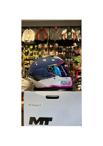 Mt Kask Ff126 Stınger 2 Core A8 Parlak Şeffaf Vizörlü Çok Renkli