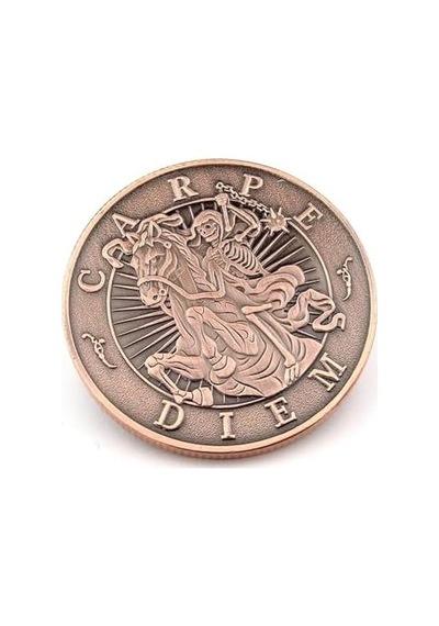 Memento Mori Carpediem Felsefe Ölümü Hatırla Stoa Şans Coin Metal Para Cp091