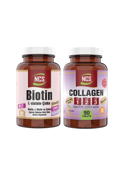 Collagen Tip 1-2-3 Kolajen 90 Tablet Magnesium Malat Taurat Glisinat 90 Tablet