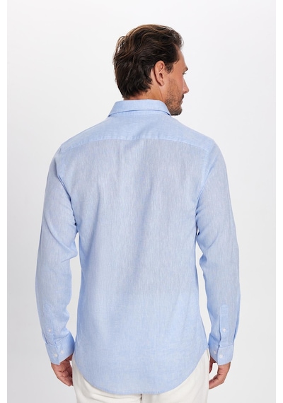Tudors Erkek Slim Fit Dar Kesim Uzun Kollu Keten Premium Seri Düğmeli Yaka Spor Mavi Gömlek-32818 Mavi Tudors Erkek Slim Fit Dar Kesim Uzun Kollu Keten Premium Seri Düğmeli Yaka Spor Mavi Gömlek-32818 Mavi