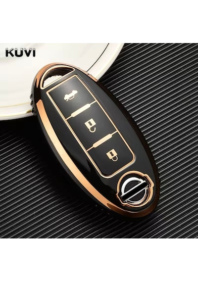 Nissan Note Sustasız Anahtar Kılıfı Siyah-gold