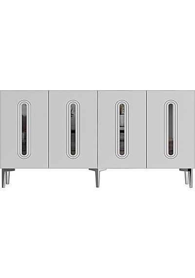 Ka1520bs Rany150 Konsol, Kahve Köşesi, Tv Sehpası Beyaz-sılver 150cm Beyaz-sılver Ka1520bs Rany150 Konsol, Kahve Köşesi, Tv Sehpası Beyaz-sılver 150cm Beyaz-sılver