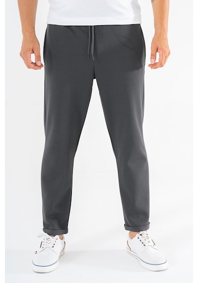 Souris Erkek Füme Modern Fit Casual Jogger Pantolon Pike Dokulu Mevsimlik