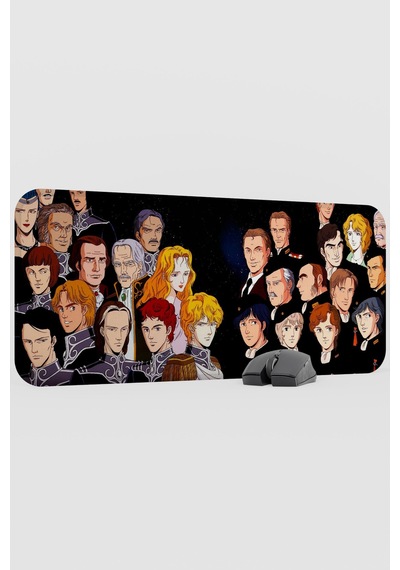 Ginga Eiyuu Densetsu Anime V4 - 70x30 Xl Gaming Kauçuk Kaymaz Taban Mouse Pad Fare Altlığı