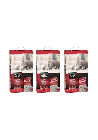 Reflex Granül Aktif Karbonlu Topaklanan Kedi Kumu 3 x 6 L Reflex Granül Aktif Karbonlu Topaklanan Kedi Kumu 3 x 6 L