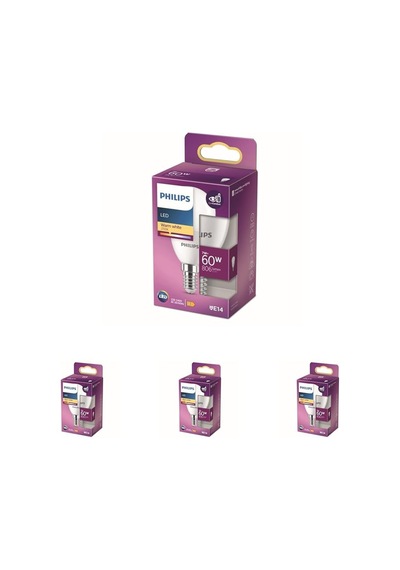 Philips Led 60w P48 E14 Sarı Işık Dim Edilmez Ampul Tekli Paket -