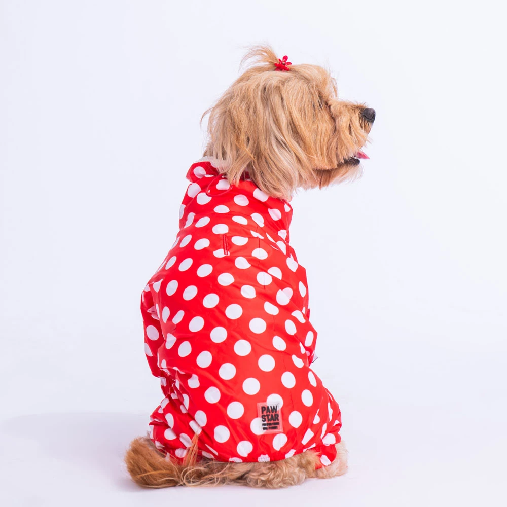 Dots Polarlı Kedi Köpek Tulum Yağmurluk