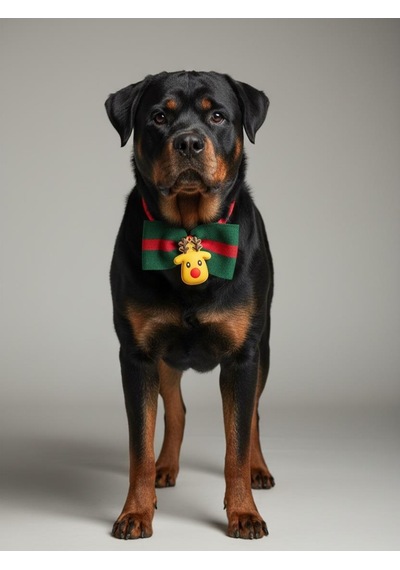 Royal Rudolph Premium Yılbaşı Köpek Papyonu Limited Edition Luxe Aksesuar Orta & Büyük Irklar İçin