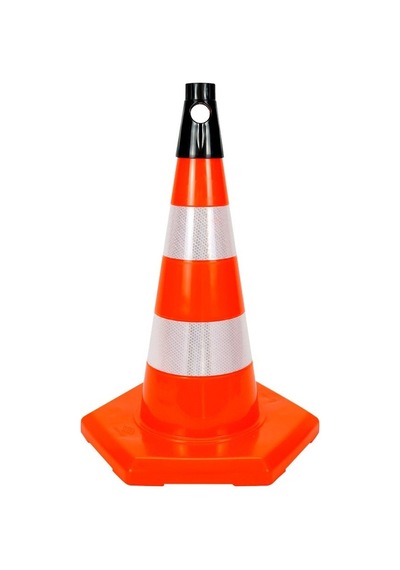İleri Trafik Pvc Trafik Konisi 50 CM Reflektifli 6 Kenar Trafik Dubası