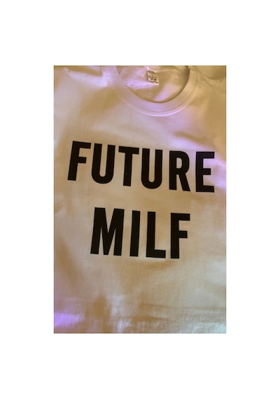 Tarzsokak Y2k Unisex Oversize Future Milf Tshirt Beyaz