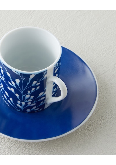 English Home Fawn Porselen 4 Parça 2 Kişilik Kahve Fincan Takımı 80 Ml Koyu Mavi Mavi