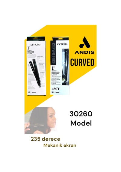 Curved Profesyonel Saç Düzleştiricisi & Saç Buklesi / Tarak Seti Hediyeli