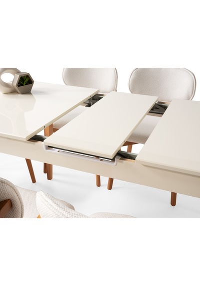 Paris Norte Lak Panel Mutfak Masa Sandalye Takımı 80x130cm Krem Paris Norte Lak Panel Mutfak Masa Sandalye Takımı 80x130cm Krem