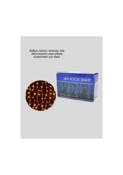 4 Metre Şelale Led Işık Perdesi Dekoratif - Karbul2805-5921 Renkli Renkli