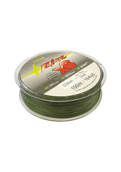 Powerex Pulse 8 Örgü 150m. Dark Green 0.10mm/6.4 Kg İp Misina