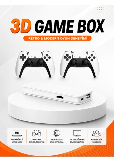3d Ve 4k Görüntü Kaliteli Çok Oyunculu Retro Oyun Konsolu Çok renkli