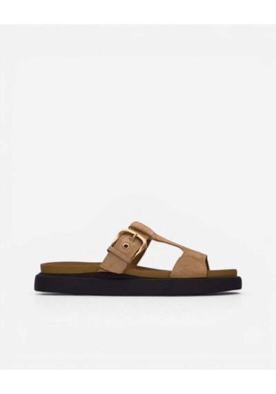 Clarks Aristella West Warm Sand Suede Kadın Bej Terlik 26185811 Bej