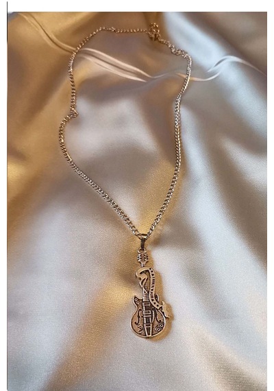 Gitar Kolye Gümüş
