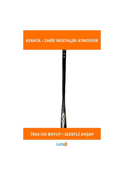 Letsii Ahşap Sedefli Kerata 70x4 Cm Dekoratif Aksesuar