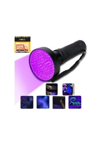 Uv 100 Led Mor işik Fener Sah-Te Para  Ultraviyole İdrar Siyah