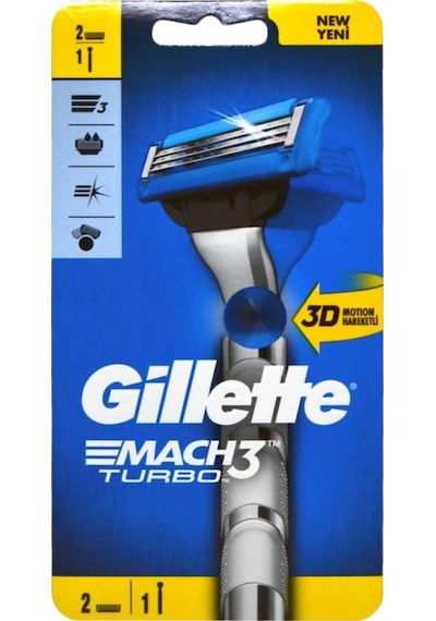 Gillette Mach3 Turbo 3D 2 Yedekli Tıraş Bıçağı