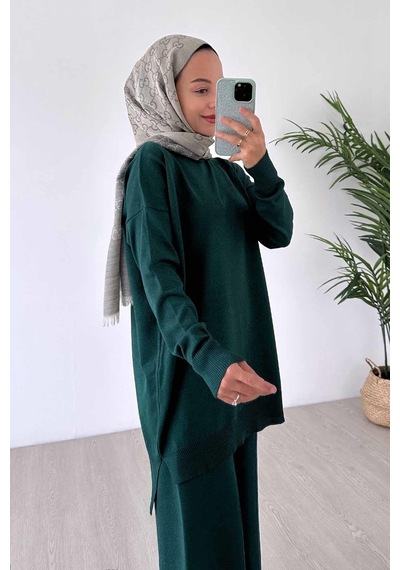 Kahijab Işıltılı Merserize Takım - Zümrüt Zümrüt