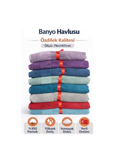 Özdilek Svv Border Kalın ve Süper Emici Yeni Seri Banyo Havlusu 76x147 - Midnight Gece Mavisi