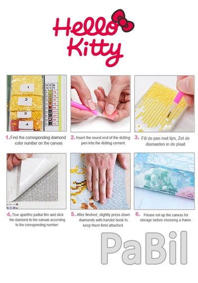 Dıy Kendin Yap Hello Kitty Kuromi Elmas Boyama Seti 15x15 -1
