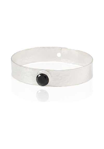 Kadir Jewellery 925 Ayar Gümüş Kaplama El İşçiliği Zirkon Taşlı Kadın Kelepçe Bilezik Çok Renkli